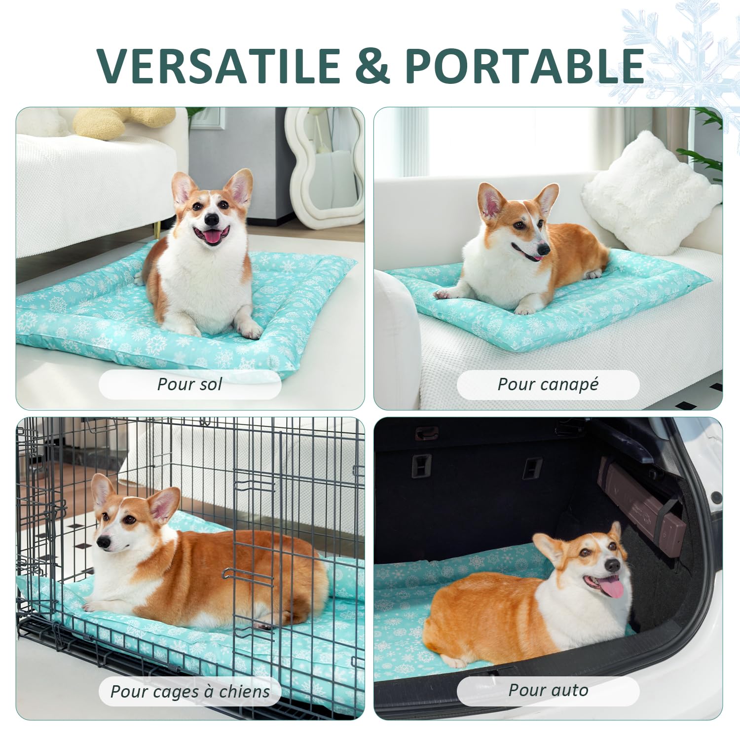 Pawtasy Tapis Rafraichissant pour Chien et Chats - Refroidissement Gel Non Toxique pour Animaux de Compagnie - Fraicheur Refrigerant Chat M 76 x 66 cm