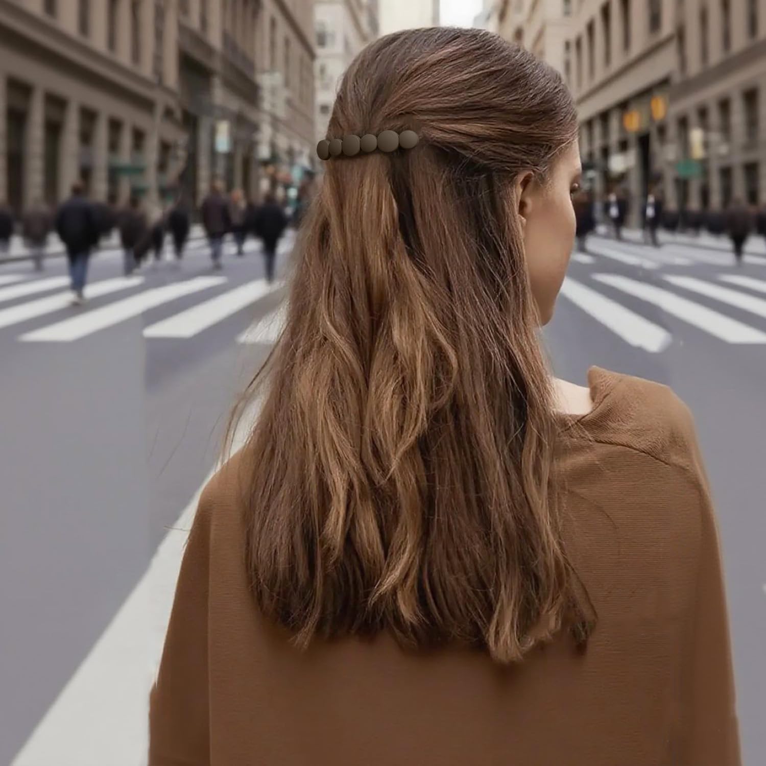 French Hair Barrettes for Women No Slip Not Easy to Break Half Up Medium to Small Hair Barrette Clips for Thin, Short or Fine Hair, 6 Pack - Image 3