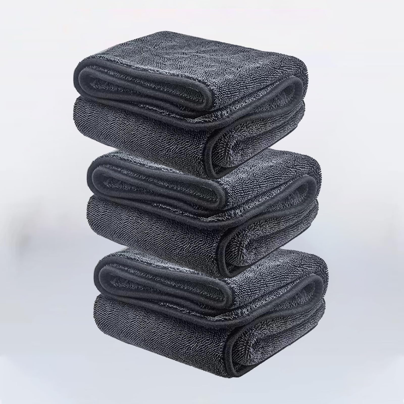 Ręcznik samochodowy z mikrofibry do mycia samochodów - Premium Extra Large Car Wash Towel, zielony, profesjonalny ręcznik z mikrofibry(3pack)
