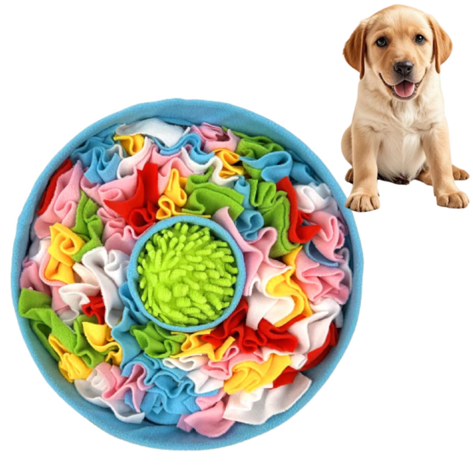 Snuffle Mat for Dogs Pet Slow Feeding Mat Dog Games Toys for Boredom Encourages Natural Foraging Skills and Slow Eating Washable Interactive Game Toy (Blue) — image 1
