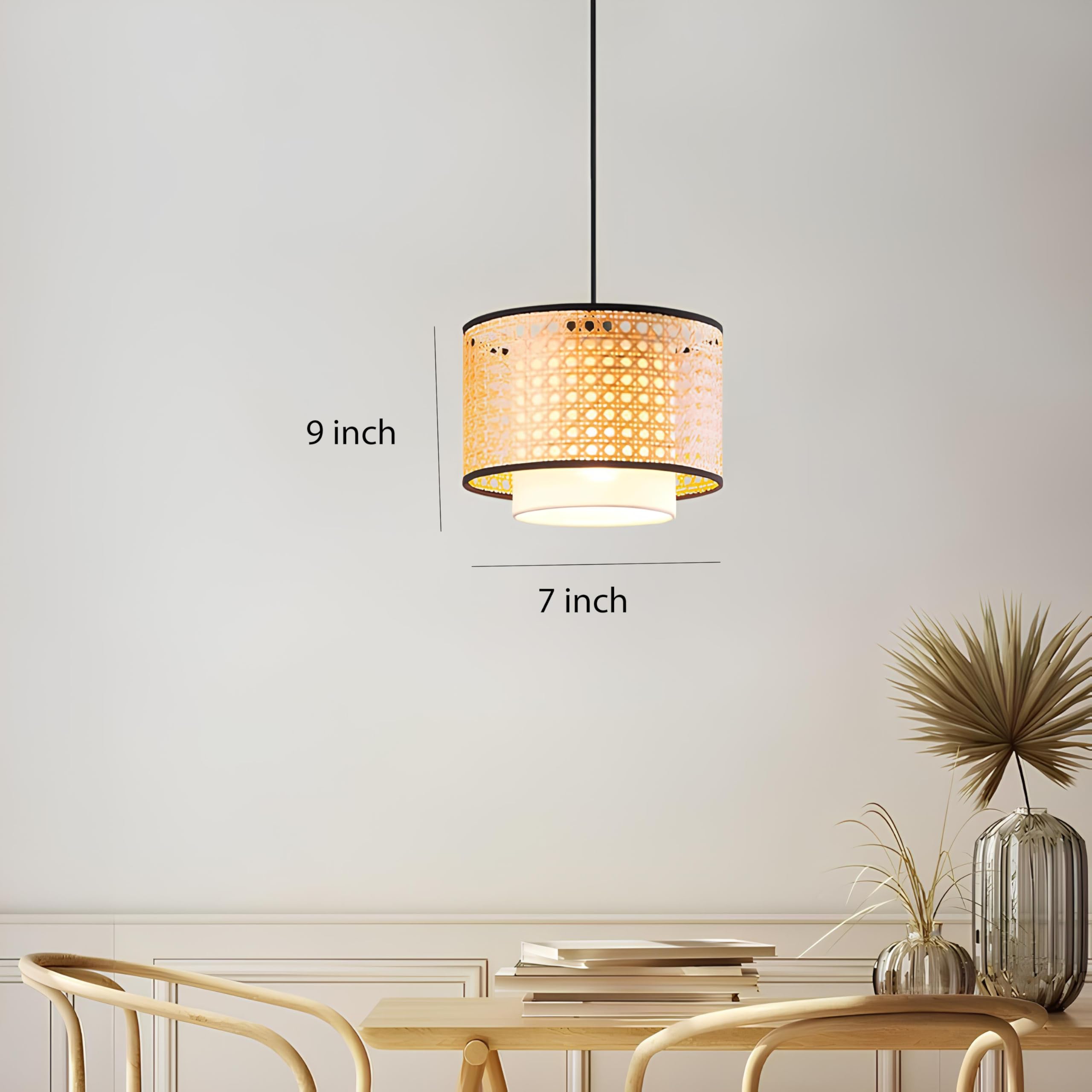 AKWAY Bamboo Pendant Lights - Set of 3 -5
