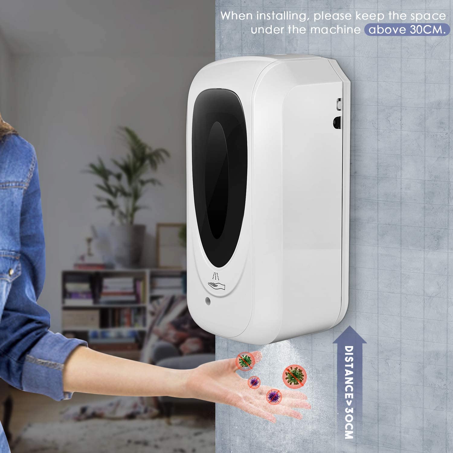 Buy HUKOER Touchless Automatic Hand Sanitizer Dispenser Stand,Portable