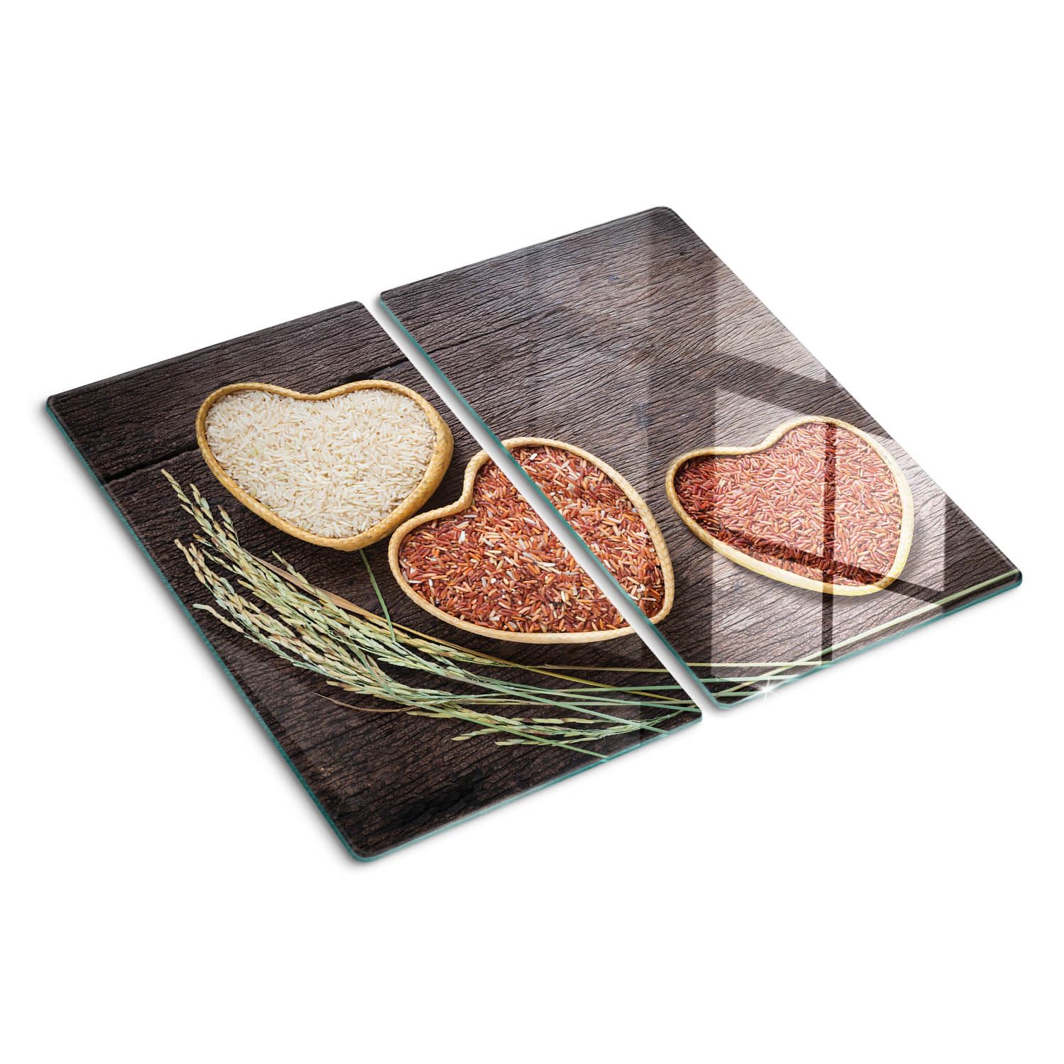 Planche de cuisine en verre 2x30x52 cm Herbes sur ficelle pour protéger vos plaques
