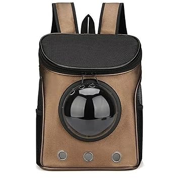 Emily Pets Backpack Lightweight Breathable Outdoor Cat Dog Travel Bag Pet Carrier Backpack for Cat Dog (Brown Color)