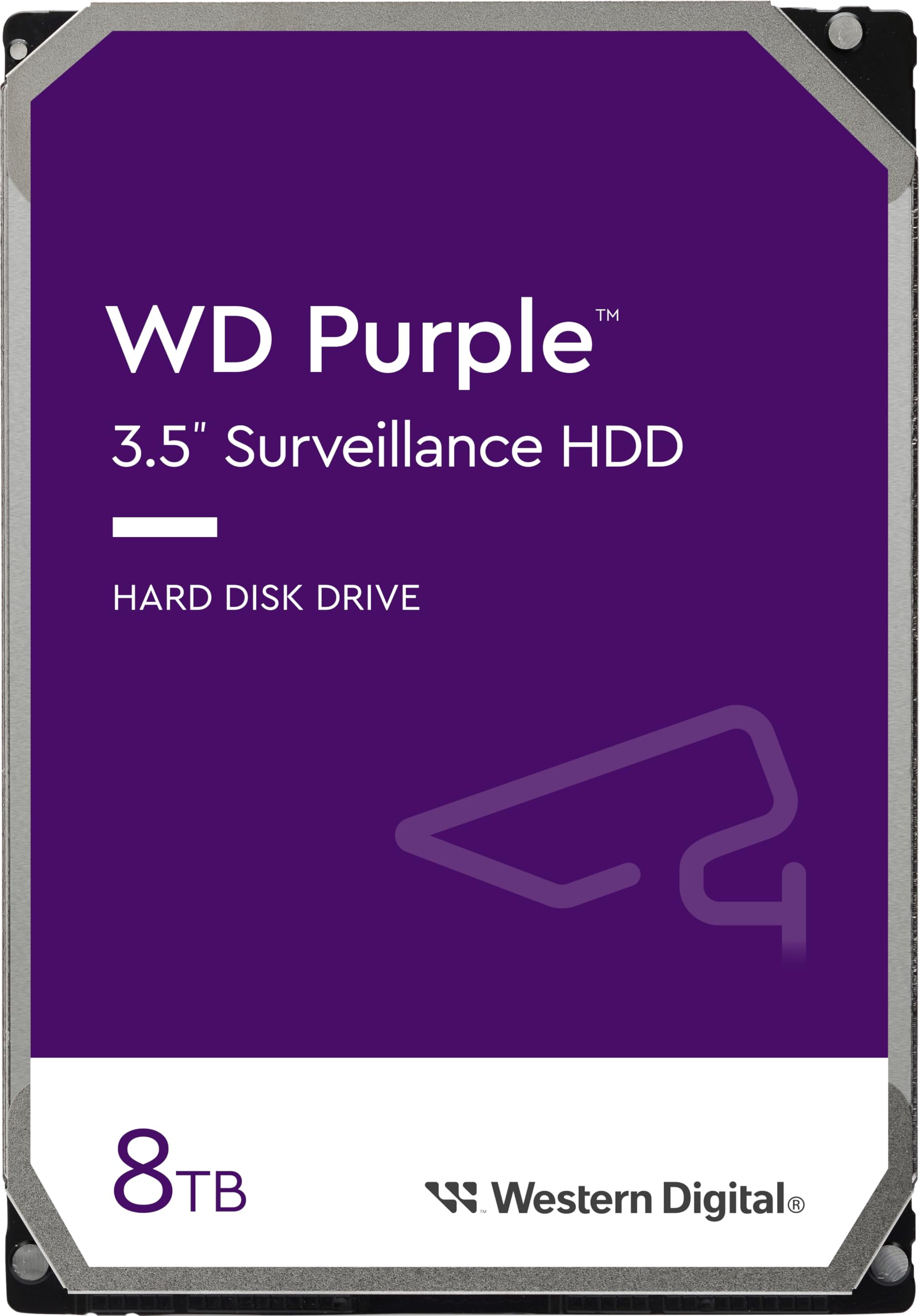 WD Purple 8 TB Interne Festplatte 3,5 Zoll - HDD für Überwachungskamera, AllFrame-Technologie, 180 TB/Jahr Workloads, SATA 6 Gbit/s, 128 MB Cache
