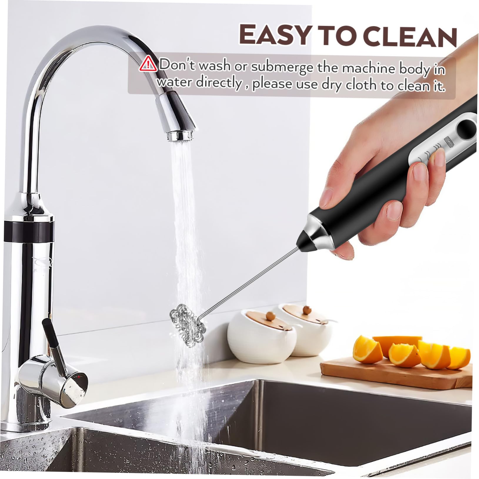 Montalatte Elettrico Portatile 3 Velocità, Leggero e Facile da Riporre, Dotato di 2 in Plastica e Metallo, per Viaggi e Cucina