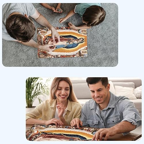 Miniatura 7 de Vintage Guadalupe Jigsaw Puzzle Creative Puzzles Letters On Back 500 Piece Puzzles for Adults Gifts for Mom Small Rompecabezas De Madera