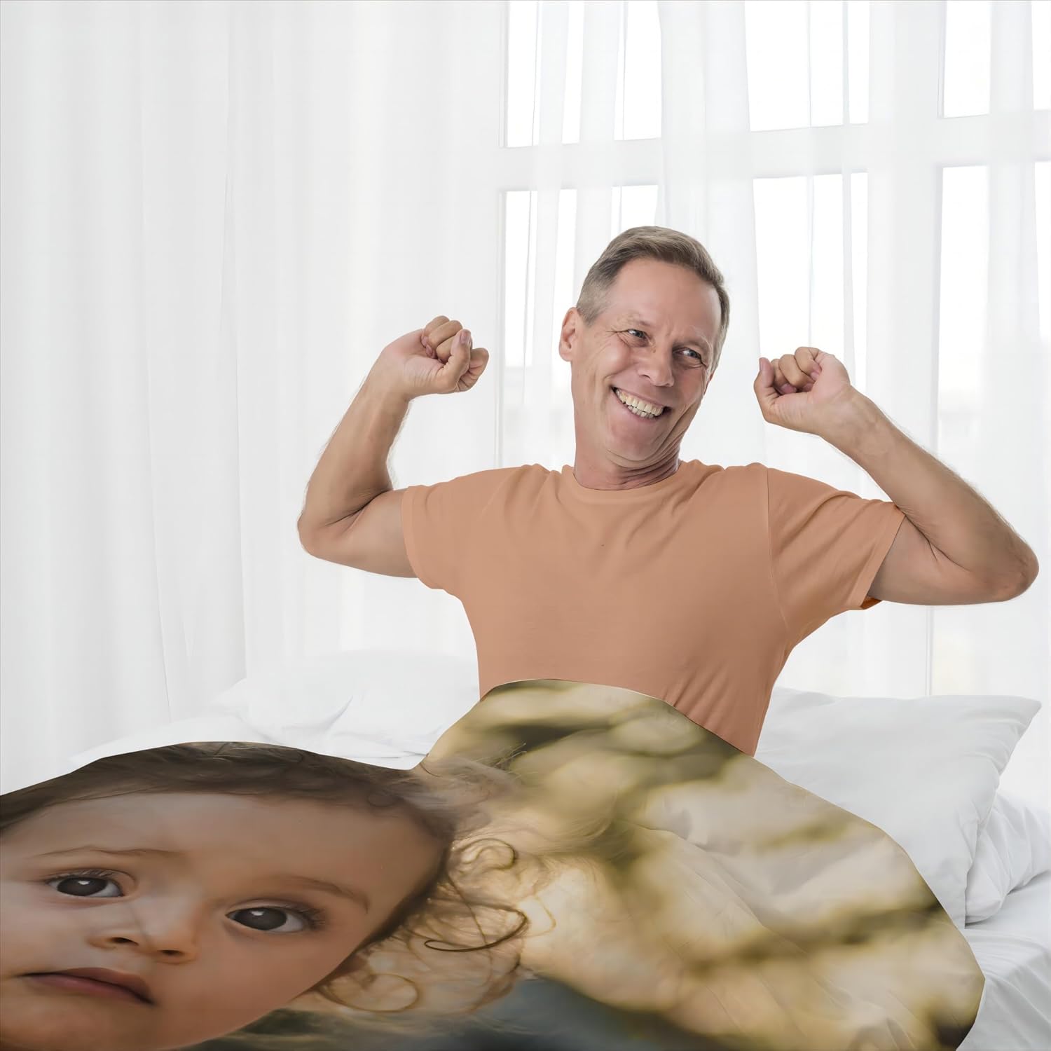 Personalized Custom Duvet Cover Bedding Set Trio, Include 1 Pcs Duvet Cover 2 Pcs Pillowcases (Full Size/80'' x 90'')