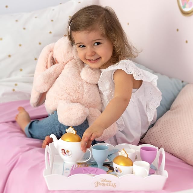 Foto 2 de 4 de Smoby- Carrito de Té Princesas Disney, Bandeja extraíble y 17 Accesorios, Completo Juego de té y Cubiertos