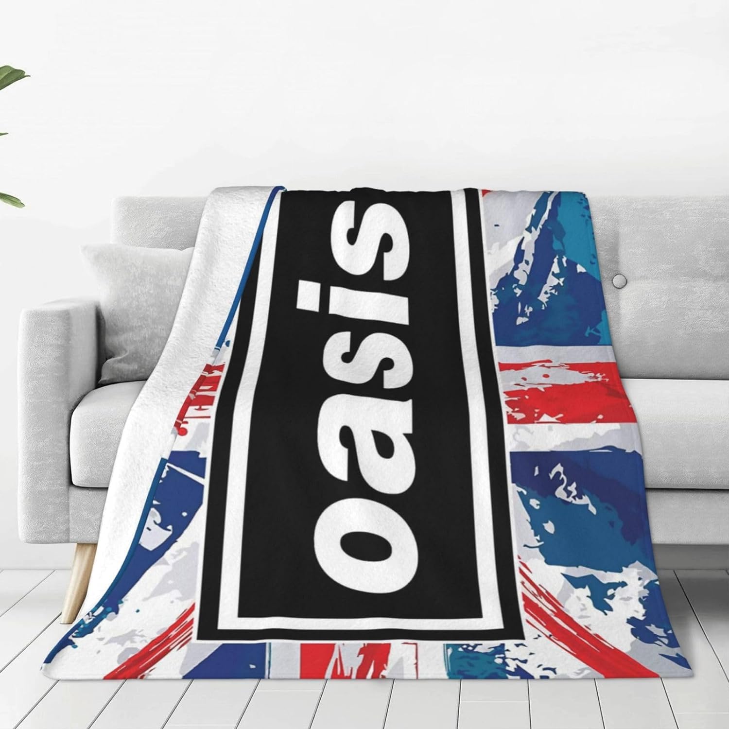 Amazon｜毛布 オアシス Oasis バンド ブランケット シングル