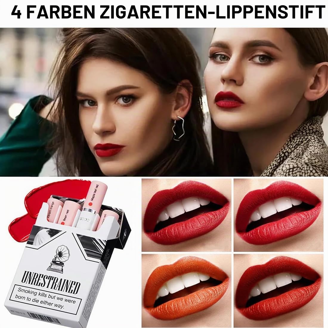 cigarette lipstick amazon Matte Pack Set, 4 Colors Red Moisturizer Smooth Lip Stick, Long Lasting Waterproof Liquid Lipstick, Women Make up Velvet Cosmetic Lipsticks price in Saudi Arabia | Saudi Arabia Amazon.com : Eyret Mini Smoke