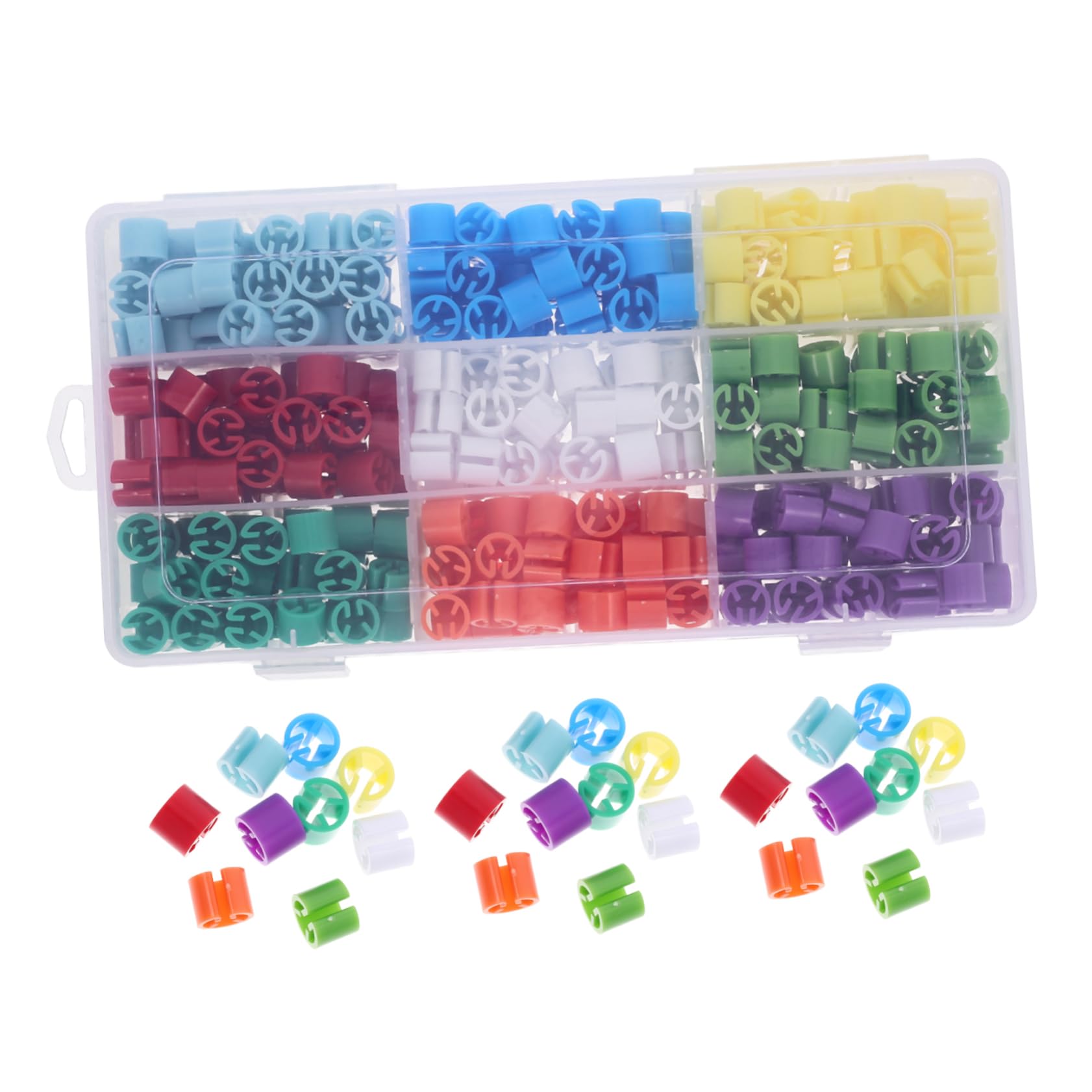 Marqueurs de taille pour cintres en plastique - Trieur de garde-robe multicolore 405 pièces