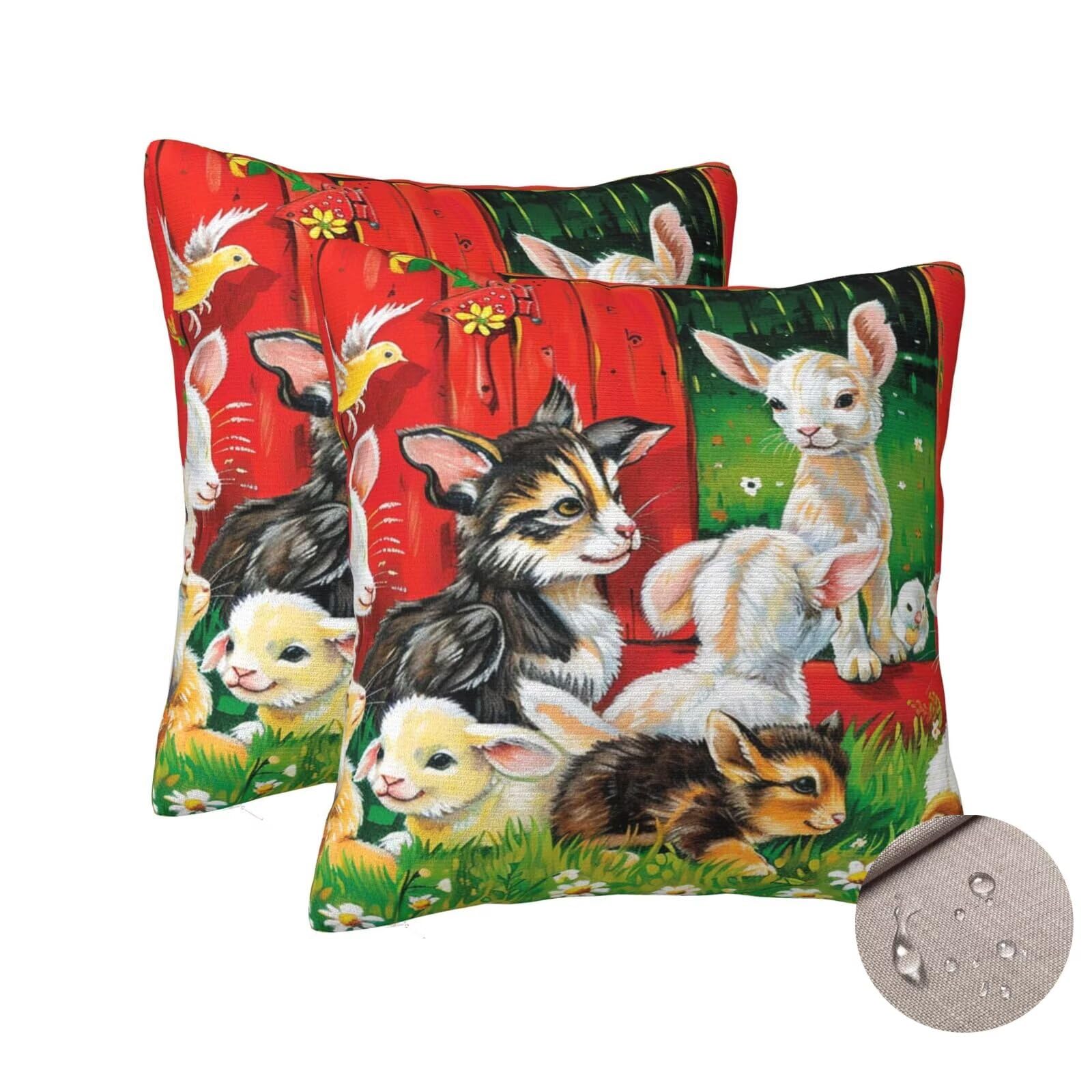 Housses de Coussin 60x60 cm Housses de Coussin Exterieur Impermeable