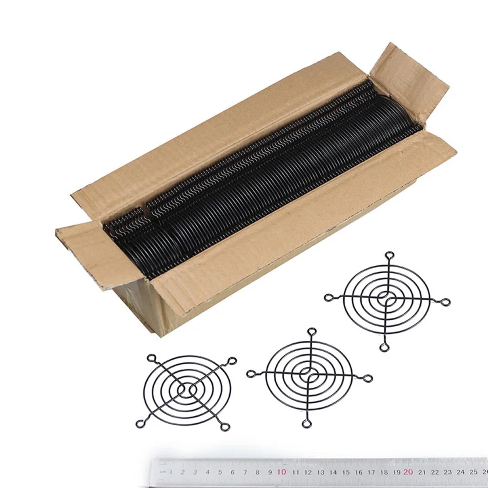 100 pezzi nero 80mm griglie ventola 80x80mm filo metallico protezione dito for ventola CPU ventola DC griglia protezione protezione