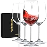 Red Wine Glasses Set of 4, 11oz, Premium Crystal Wine Glasses Hand Blown, Unique Birthday Gift or Wedding Anniversary