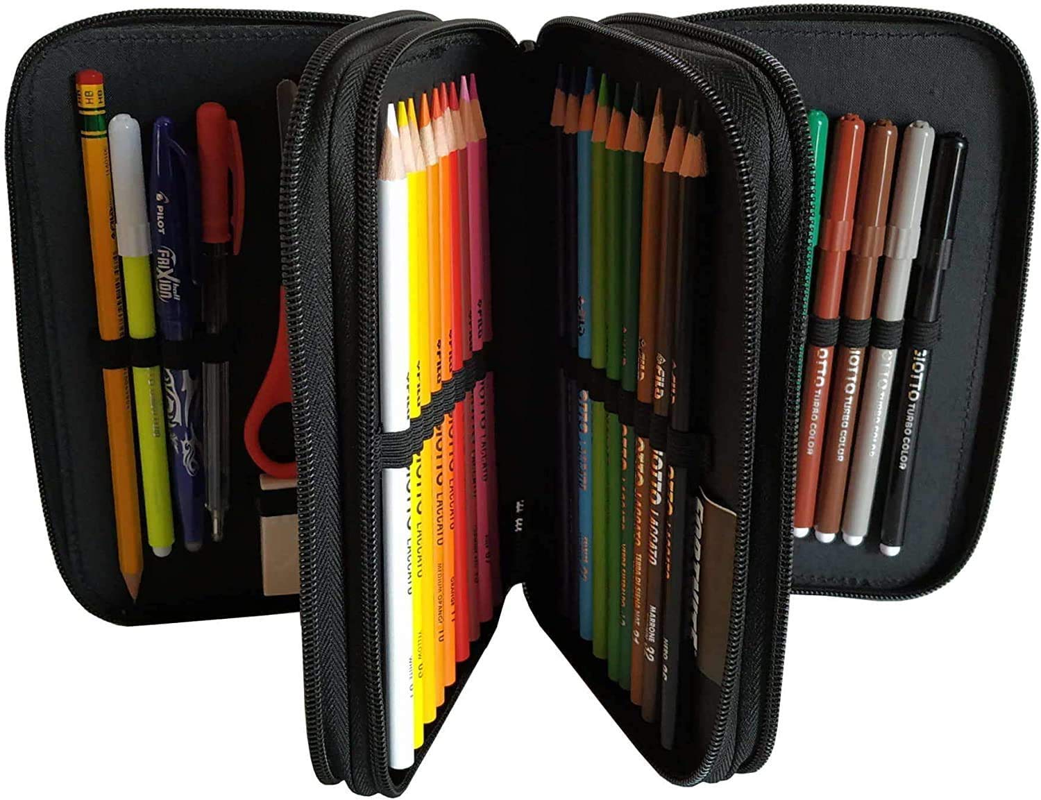 Panini spa Schoolpack Zaino Scuola Compatibile con Fortnite Nero 42x30x15 cm + Astuccio 3 Zip Completo + Diario 12 Mesi Non Datato + Penna Colorata Omaggio