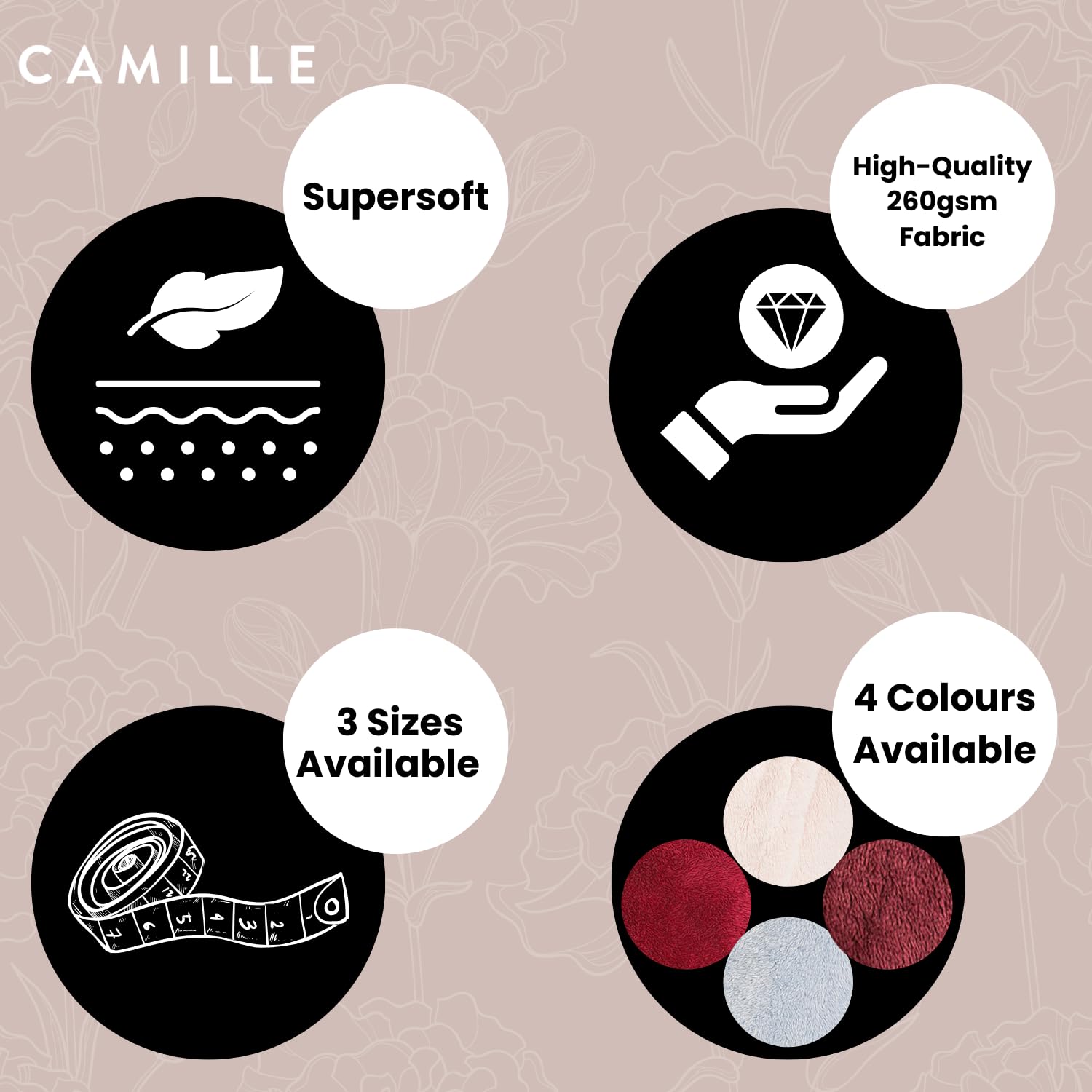 CAMILLE Accappatoi invernali con cappuccio in pile rosa e bordeaux