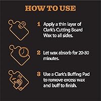 Vista 7 de Clark's - cera de acabado para tabla de cortar. Hecha con cera de abeja natural y cera de carnaúba. Bloque de cera de carnicero