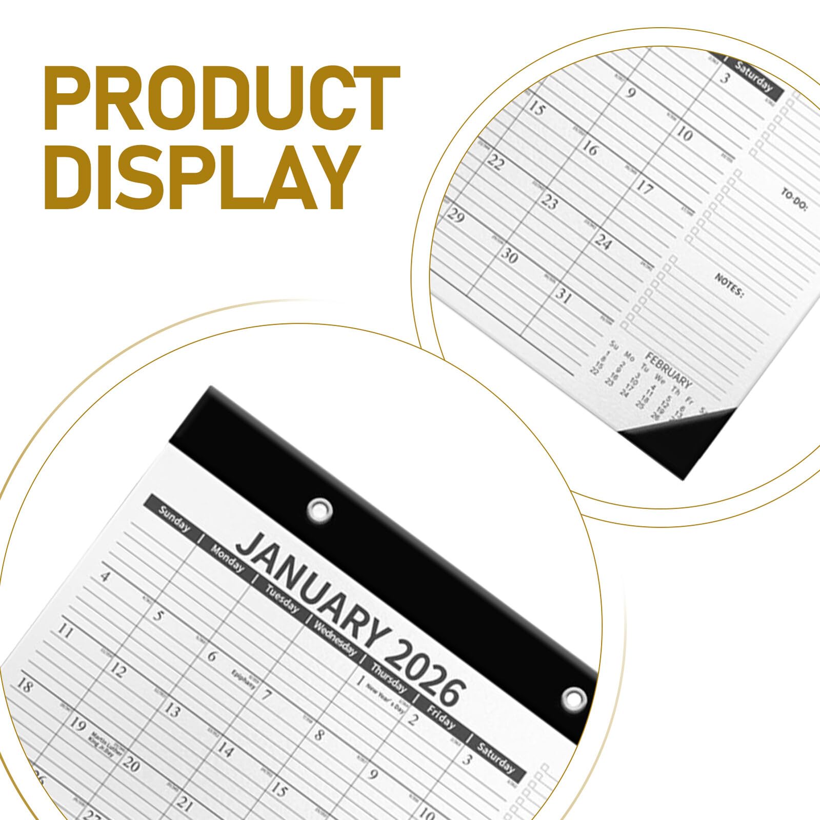 2 pezzi Calendario da Scrivania Planner Mensile in Carta Spessa per Ufficio e Scuola Design Elegante Superficie Liscia per Note Facile Organizzazione Appuntamenti