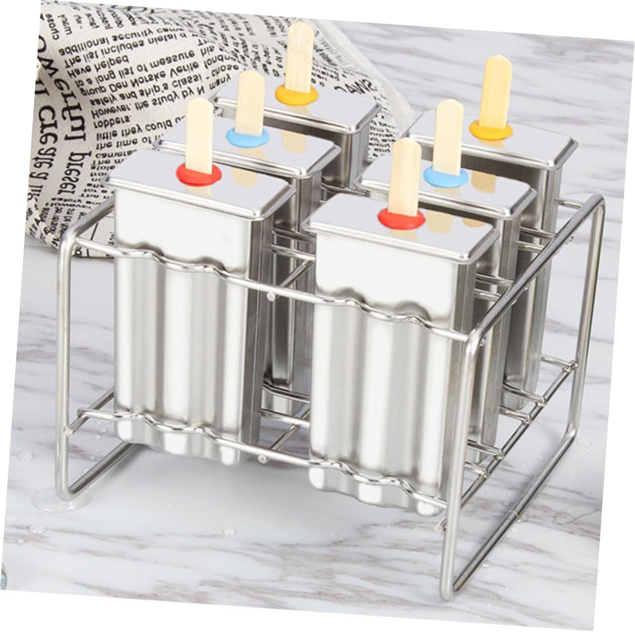 COLLBATH 6 Piezas Fabricantes De Paletas Herramientas De Molde De Hielo Moldes De Paletas Moldes Para Paletas Moldes Para Cubitos De Hielo Moldes Para Bandejas De Hielo Molde De Helado