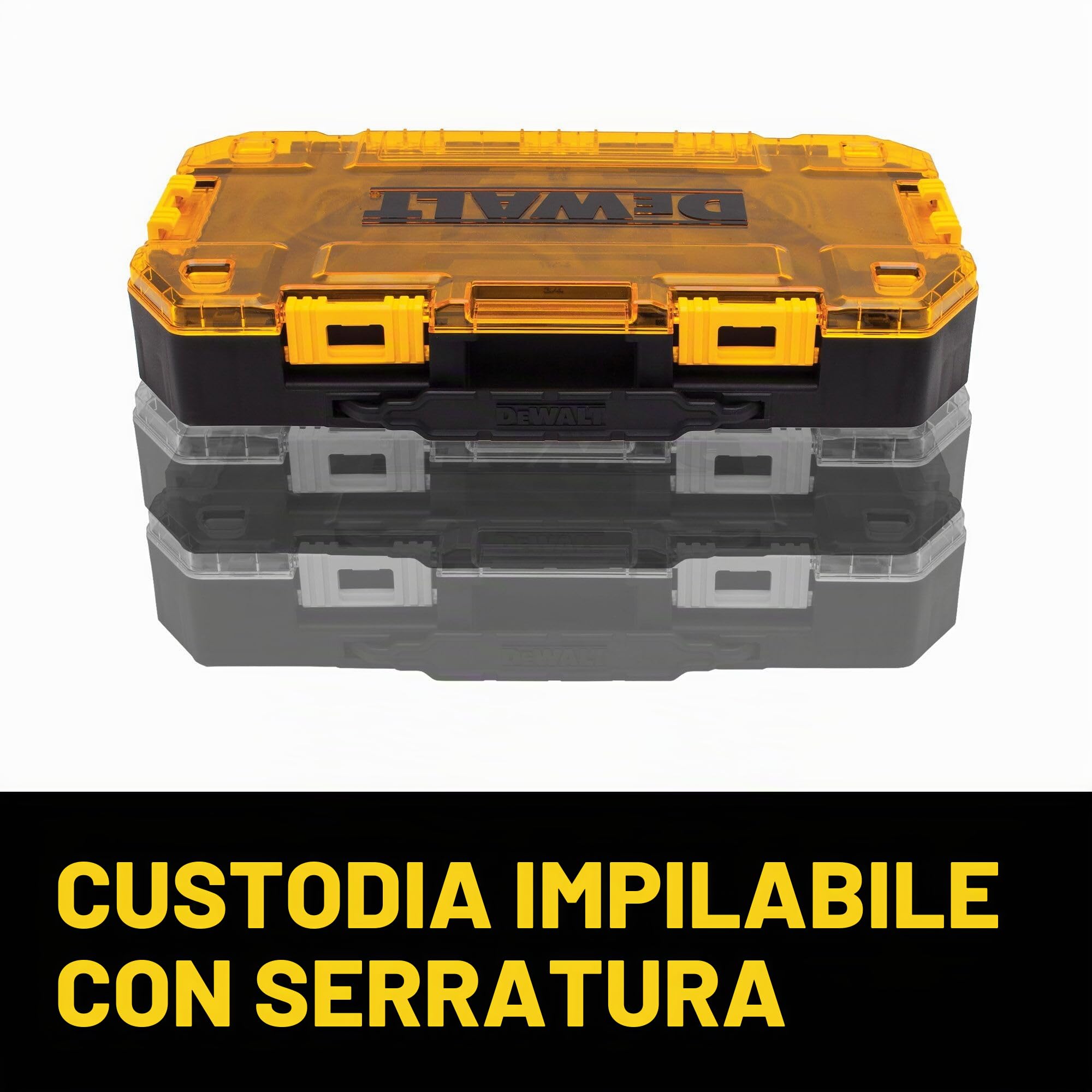 DEWALT Tough Box - Set di chiavi combinate a cricchetto SAE da 8 pezzi