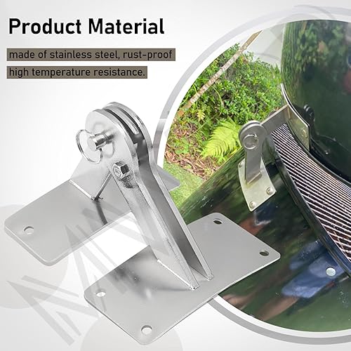 Miniatura 7 de Kit de juntas de bisagra de acero inoxidable compatible con Weber Smokey Mountain WSM Smoker Grill 18.5 22.5 ahumador G-rill One Touch BBQ