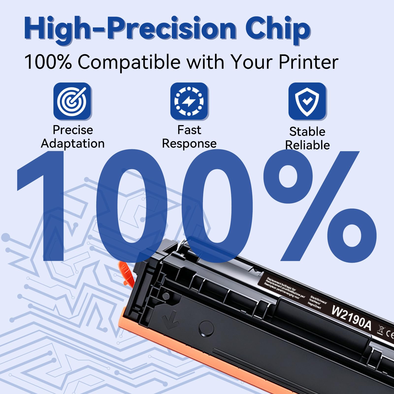 219X Toner Con Chip MFP 3302FDWG Nero Ciano Magenta Giallo 4-pezzi | Cartuccia di Toner Compatibile con HP Color LaserJet Pro MFP 3302SDWG 3302FDNG 3302FDW 3302SDW 3302FDN 3202DN 3202DW W2190X