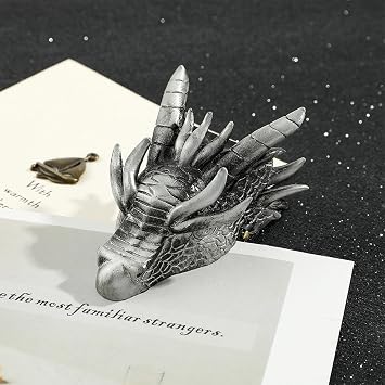 Retro Dragon Head Bookmark(Silver)