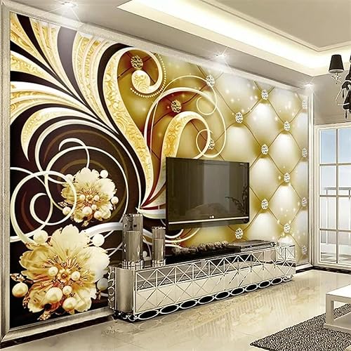 Miniatura 1 de Custom Wallpaper 3D Mural Diamond Soft Bag Background Wall Living Room Bedroom Wallpaper Papel de pared