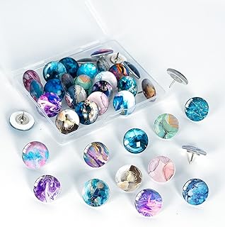 24Pcs Push Pins,Decorative Push Pins for Bulletin Board,Thumb Tacks for ...