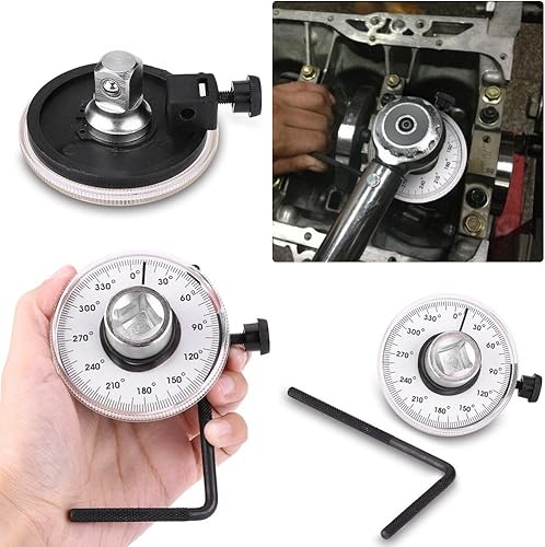 Miniatura 7 de Medidor de ángulo de torsión ajustable, llave de torsión de ángulo de accionamiento, se adapta a 12 pulgada Dr. Tools RatchetTorsion WrenchPower Bar