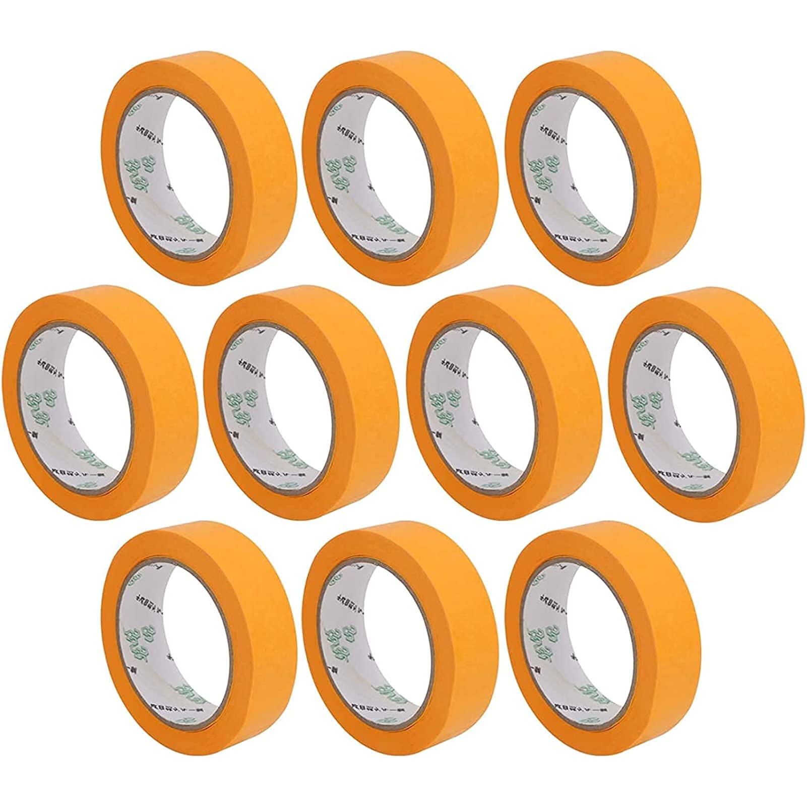 20 rollos de cinta adhesiva dorada, forro adhesivo, 30 mm x 50 m, extraíble, sin residuos, para decoración de automóviles, trabajos de pintura sin disolventes, cinta de crepé, pintor, estrecha