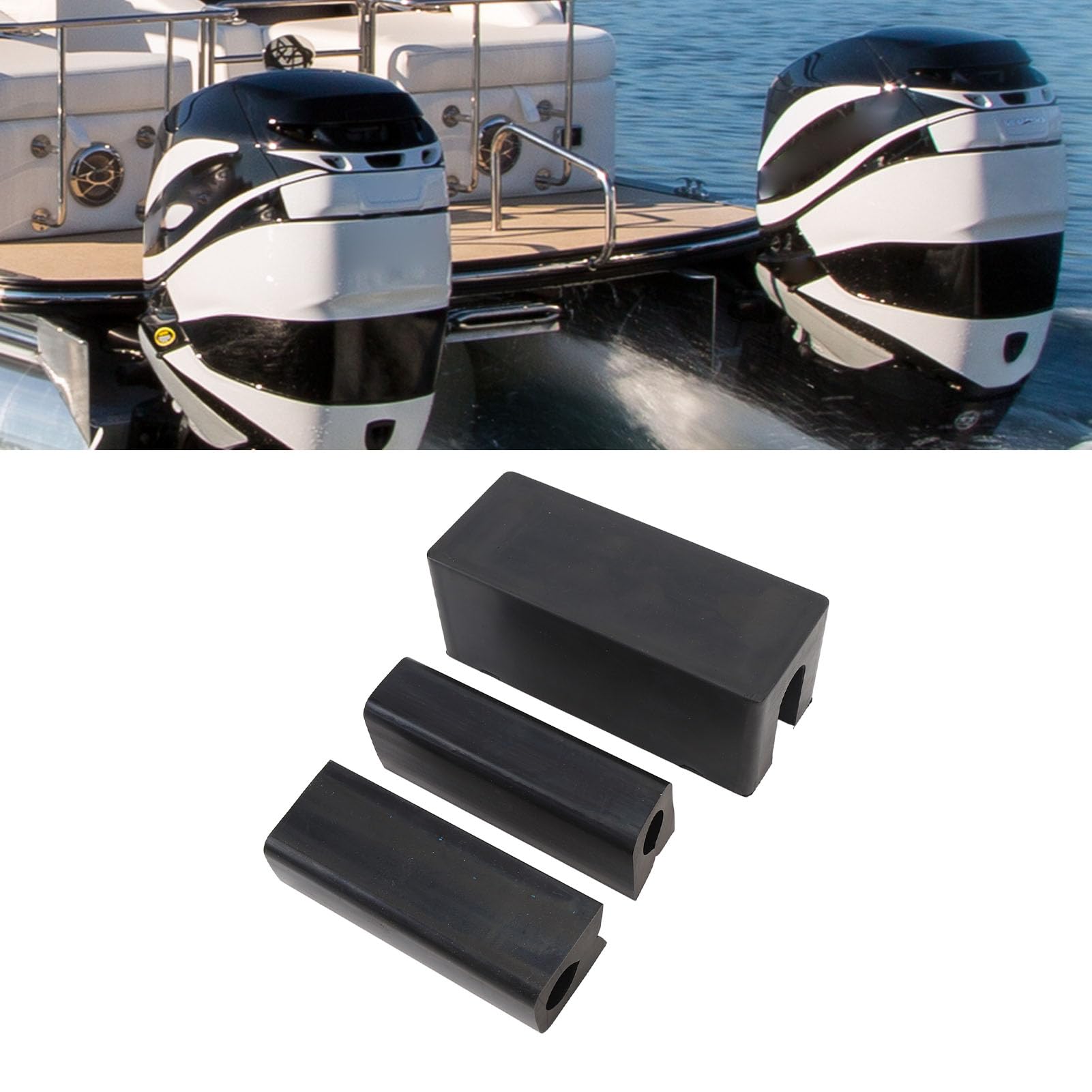 Économiseur de Tableau Arrière de Bateau, Support de Sauvegarde de Tableau Arrière avec 2 Verrous de Moteur de Remorquage, économiseur de Tableau Arrière de Moteur Hors-bord pour