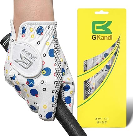 Kids Golf Glove Left Hand Value 1 Pack, Breathable Grip Soft Comfort Elastic Fabric Golf Gloves for Boys Girls Junior Youth Tooddler Pink Age 3-13