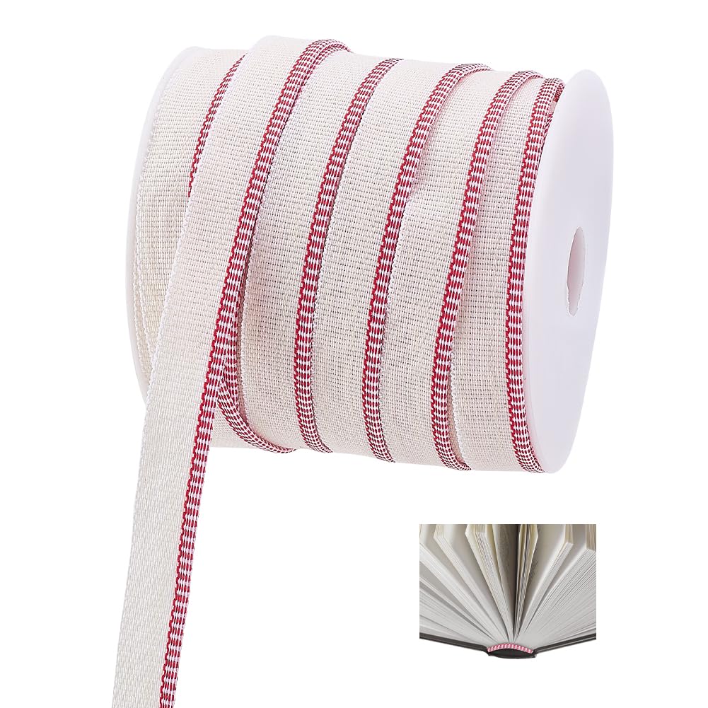 PH PandaHall 22.8m Fascette per Rilegatura di Libri Panno per Rilegatura Cerise Tessuto per Rilegature di Libri Nastro per Riparazione di Libro per Decorazioni Forniture Riparazione di Libro, 13mm