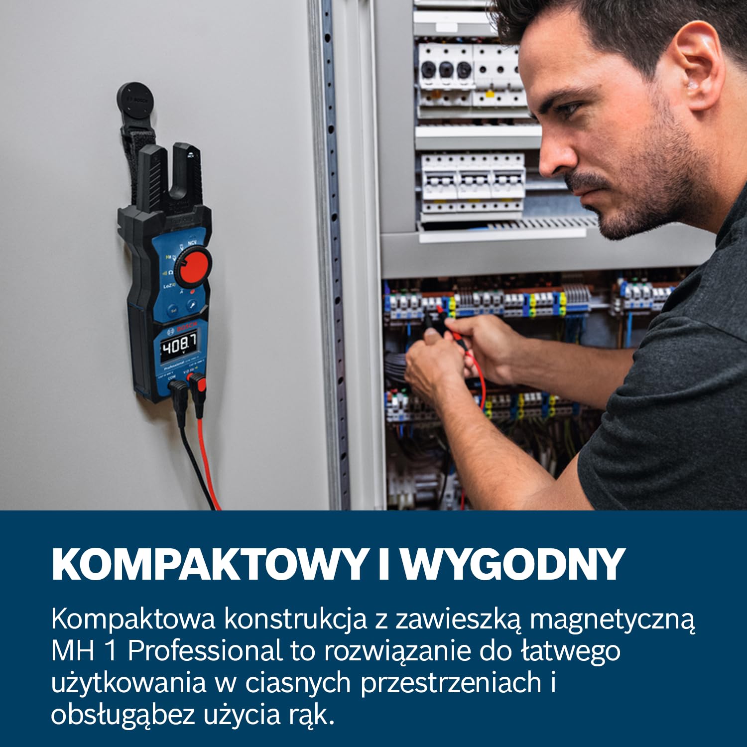 Bosch Profesjonalny Szczypce do pomiaru prądu GFM 1000-15 (True RMS, inwersyjny wyświetlacz LCD, mierzy do 200 A AC, bezkontaktowy detektor napięcia, 2 x 1,5 V LR06 (AA))