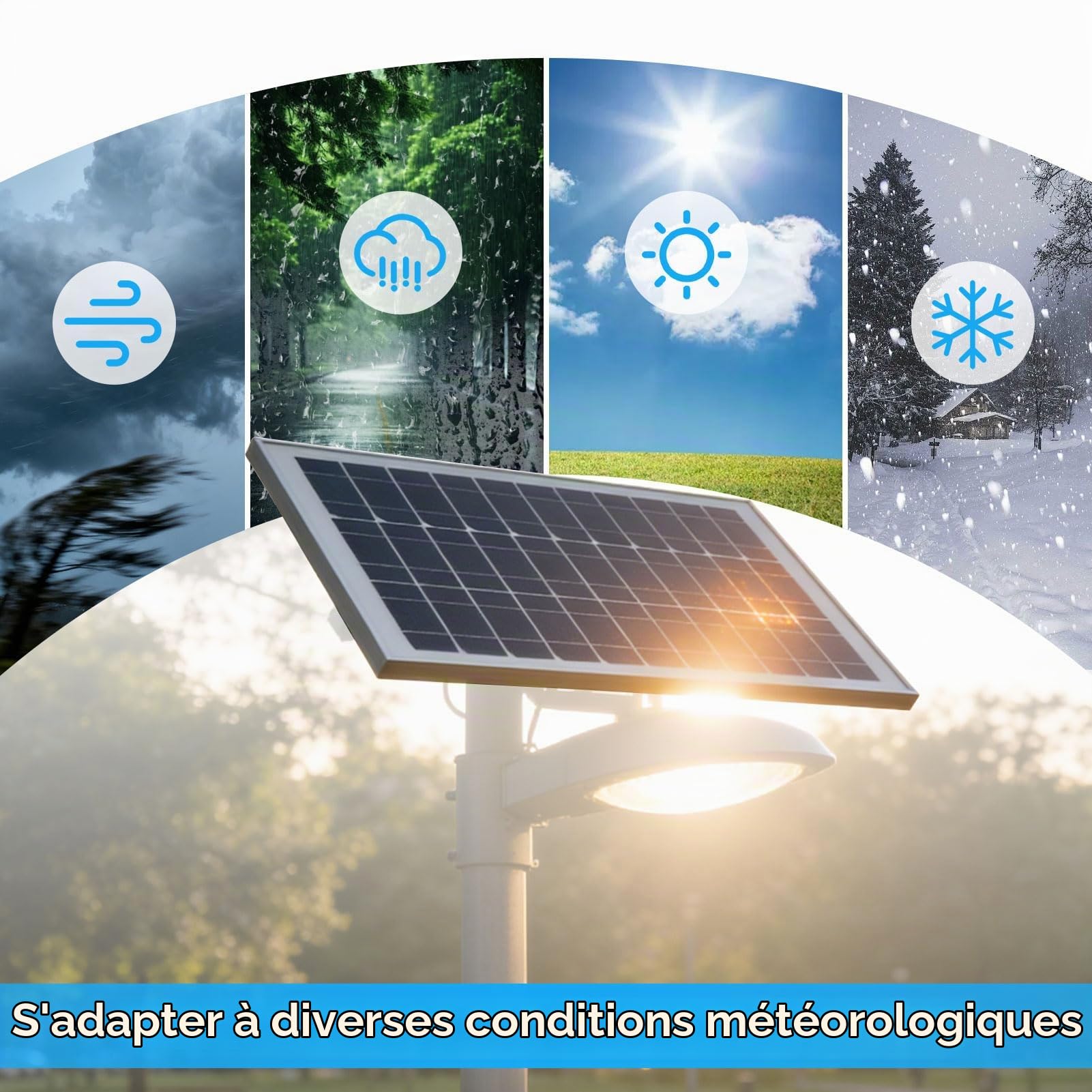 Kit de Panneaux Solaires, Panneau Solaire 100W Module Solaire Monocristallin Mainteneur Panneau Solaire Portable avec Contrôleur étanche 20A 12V 24V pour Camping-Car Intérieur et Extérieur