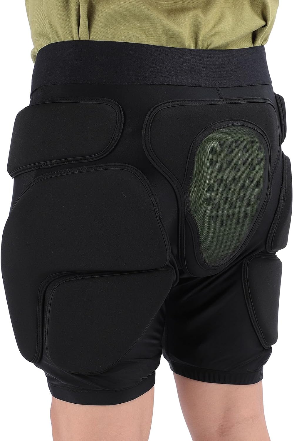 Keenso Protective Padded Shorts, Impact Resistance Sportswear Outdoor Impact Protective Gear for Snowboard, Skate, Ski, Skateboard, Unisex, 3D Protection for Hip, Butt and Tailbone
