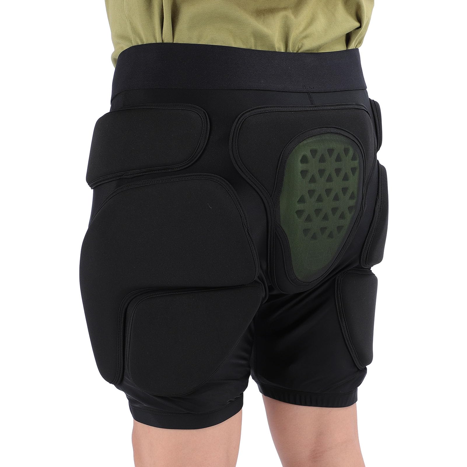 Padded Skating Pants, 3D Protective 3 Layer Breathable Impact Tailbone Pad Shorts for Ski Snowboard Skateboard (XL)