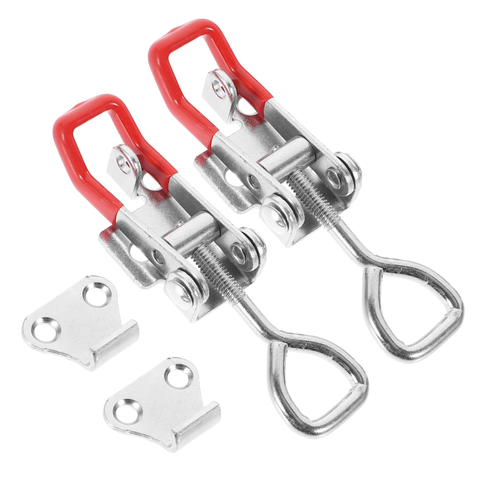 SOLUSTRE 2pcs Heavy Duty Toggle Latch Hook 4.9 Inches Adjustable for Boxes Industrial Smoke Doors Easy Installati