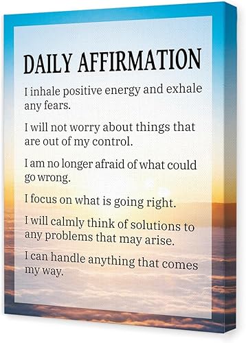 Decoración de pared de afirmaciones diarias, decoración de pared de afirmaciones positivas para oficina, afirmaciones diarias para mujeres,