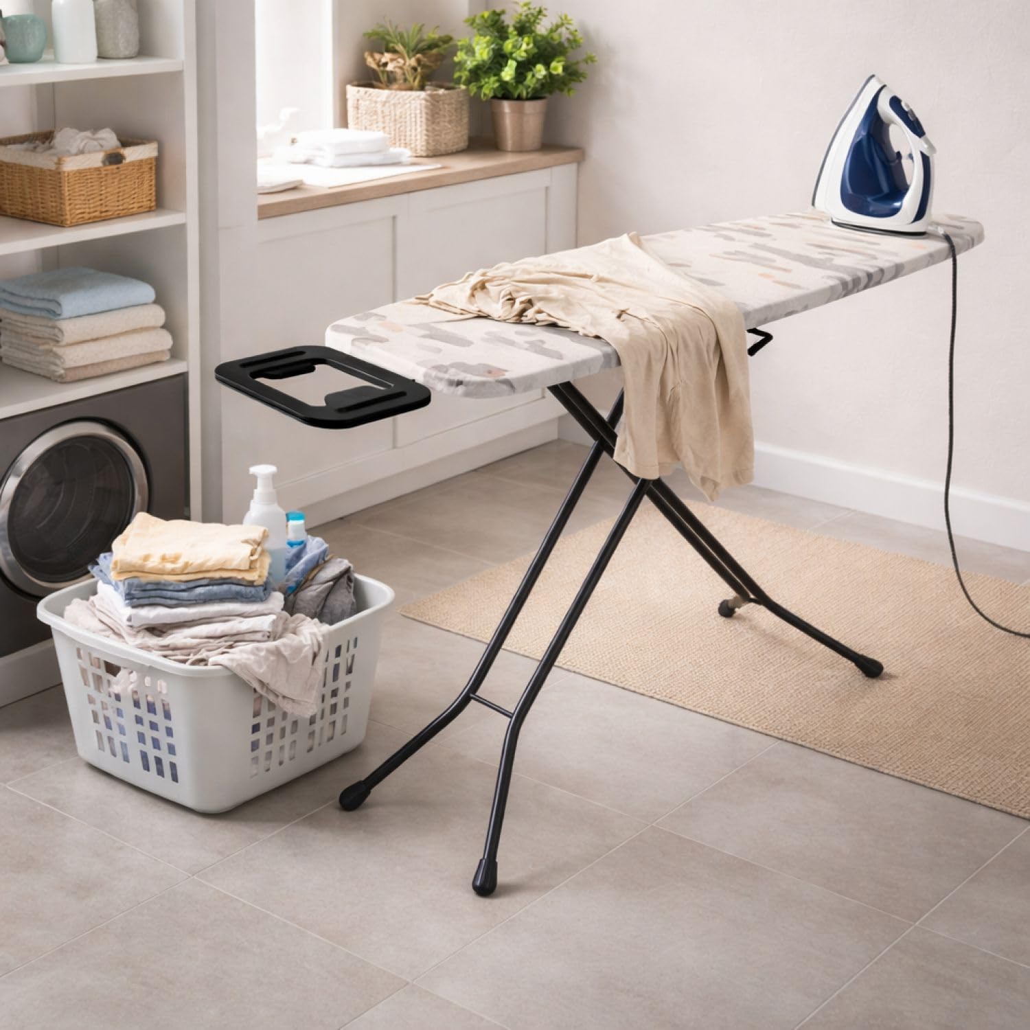 Framar Vapor Large Asse da Stiro, Piano 122 x 38 cm Modelli assortiti, grigio, metallo