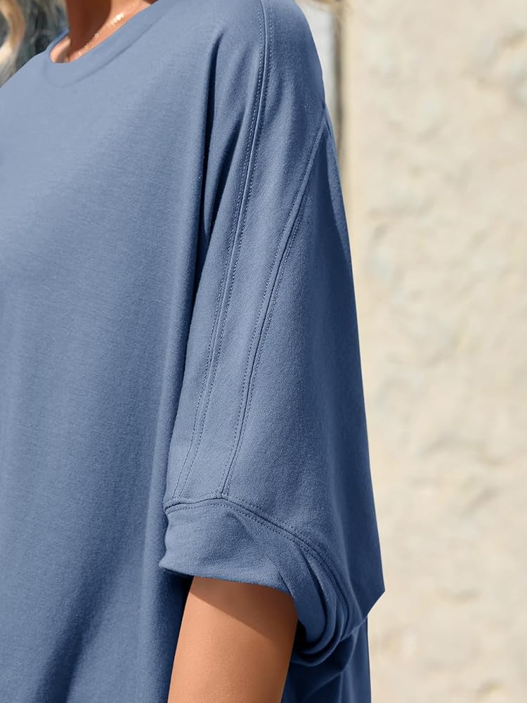 【関税・送料込】Asymmetric batwing t-shirts - 1224 Asymmetric Batwing Shirt, off Shoulder Top, Scoop Neck