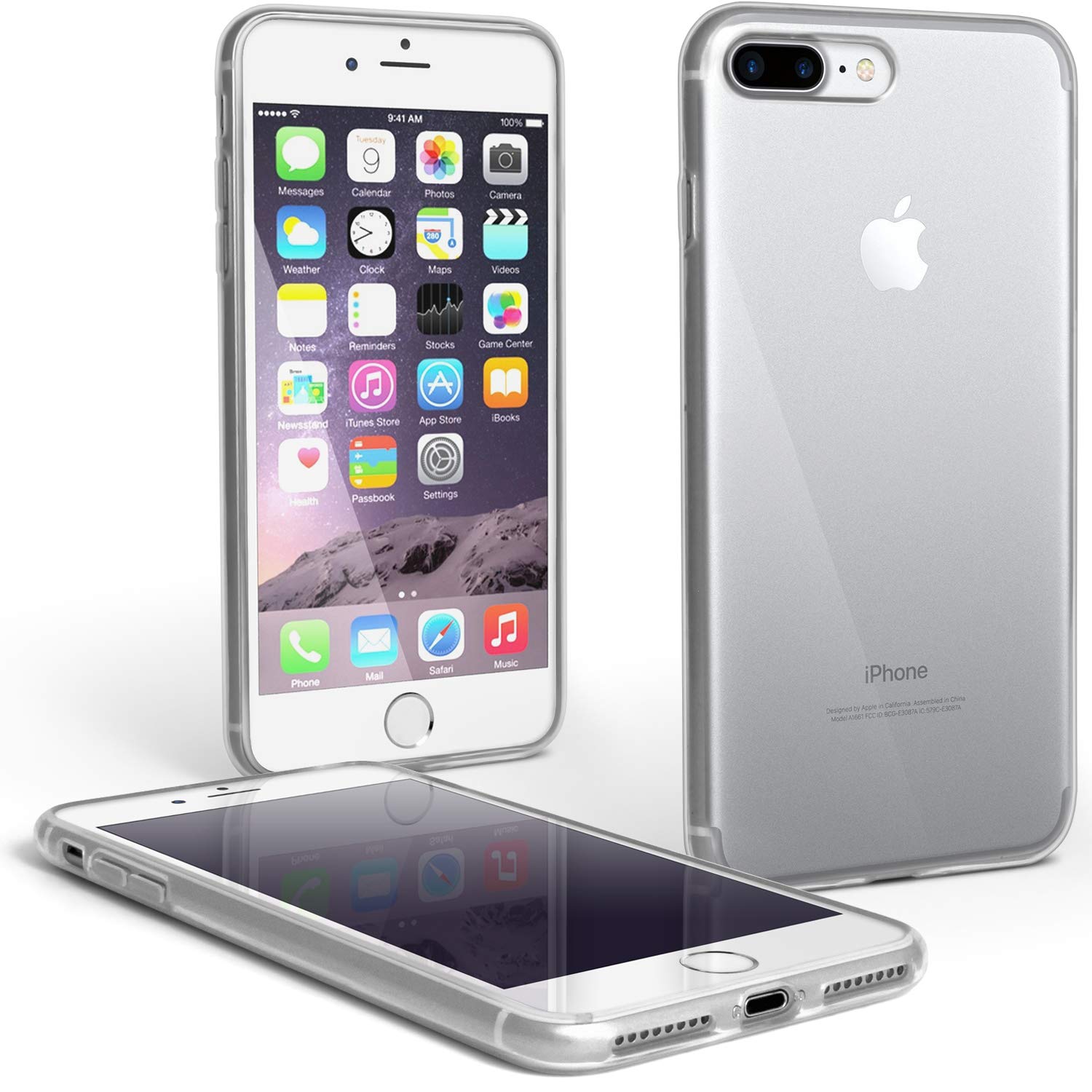 TULLUN Custodia personalizzata per iPhone 7 Plus/8 Plus, in morbido gel