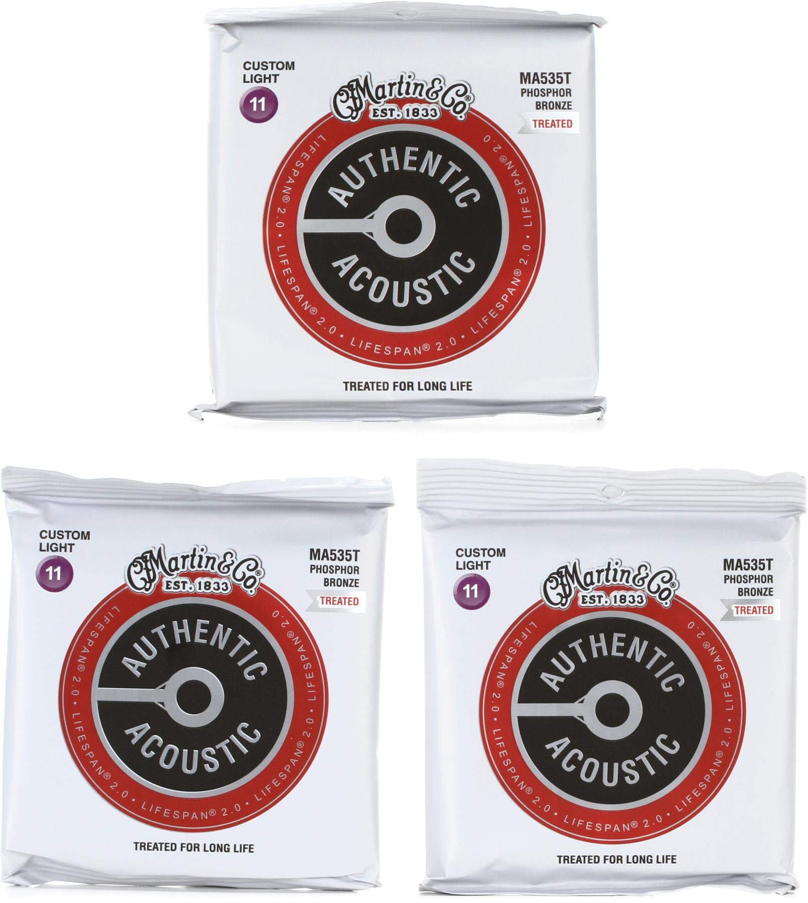 Martin Cuerdas para guitarra acústica (PROMO3PK08)