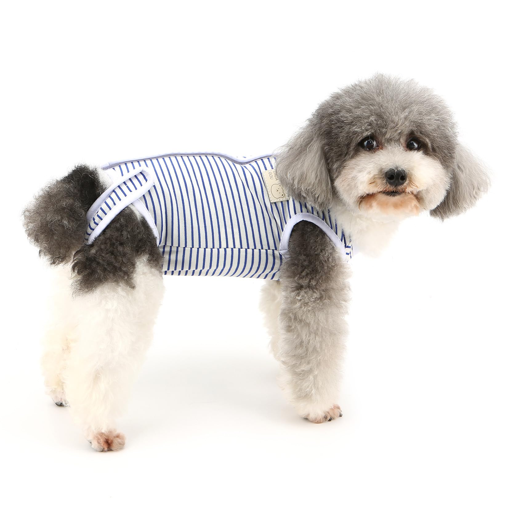 エリザベスカラー去勢避妊術後保護服 犬猫兼用 エリザベスウェア犬の服オスメス Amazon.co.jp: 猫用術後服 ストライプ 犬用術後ウェア ペット介護服 雄