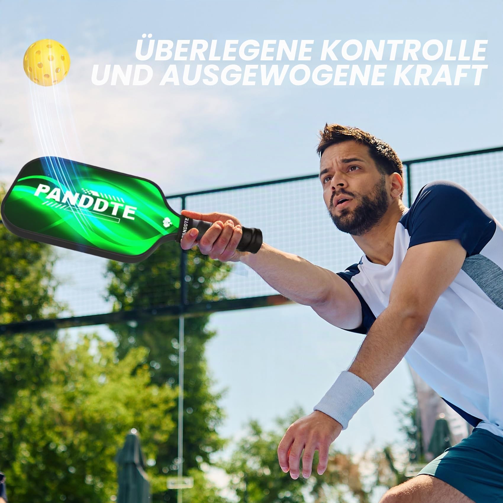 Pickleball-Paddel, Graphit-Pickleball-Paddel-Set, 4 Ersatzgriffen und Tasche, Pickleballschläger für Anfänger und Profis