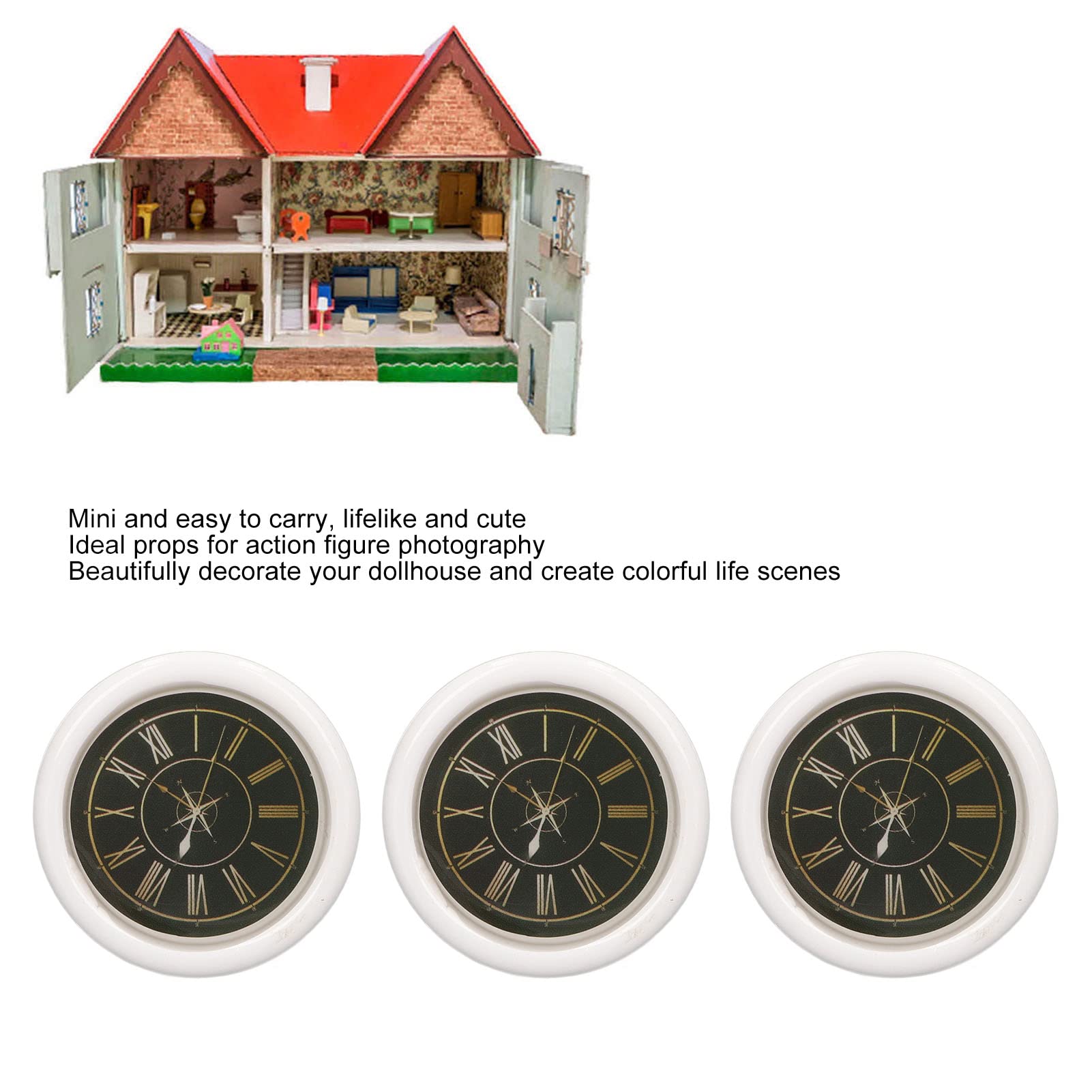 Horloge Grand-Père Miniature en Bois pour Maison de Poupée 1/12