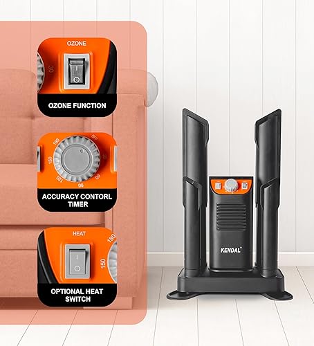 Miniatura 6 de Secador de botas para botas de trabajo, secador de zapatos y desodorante de ozono, secador de botas de esquí portátil con tubos ajustables y