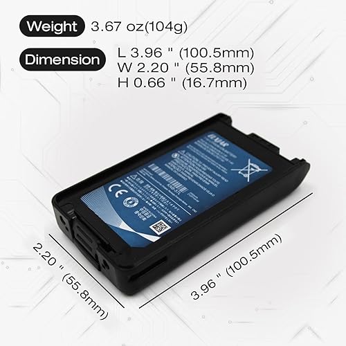 Miniatura 3 de elxjar Paquete de 2 baterías de iones de litio KNB-57L de 7.4V 2000mAh para baterías KNB-55L KNB-24L, compatible con Kenwood TK-2140 TK-3140 TK-2170